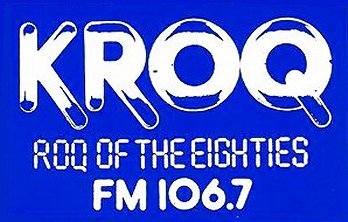 KROQ-FM ROQ Of The 80s Bumper Sticker Blue
